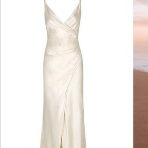 La Lune Crossed Maxi Dress cream. Never worn